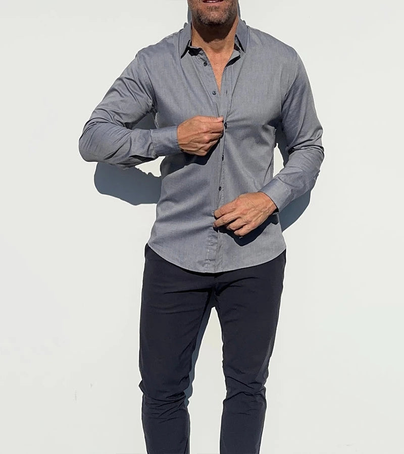 Enzo | Camicia Elegante con Cerniera per una Vestizione Rapida