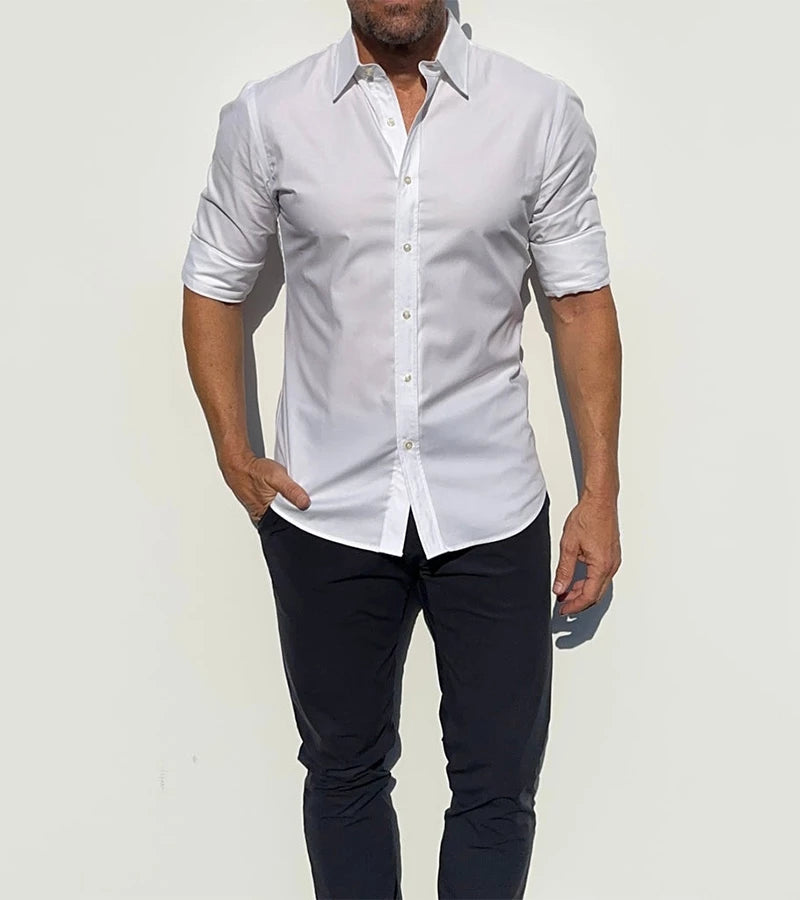 Enzo | Camicia Elegante con Cerniera per una Vestizione Rapida
