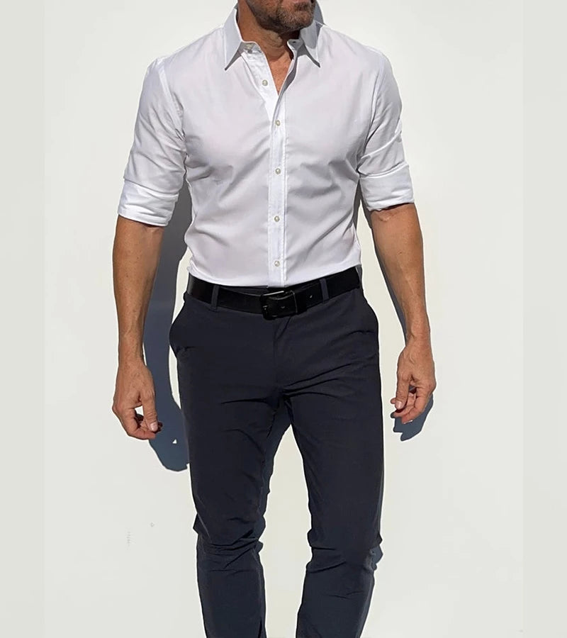 Enzo | Camicia Elegante con Cerniera per una Vestizione Rapida