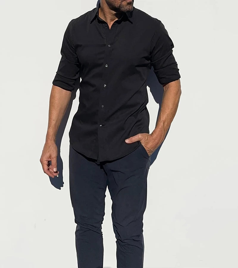 Enzo | Camicia Elegante con Cerniera per una Vestizione Rapida