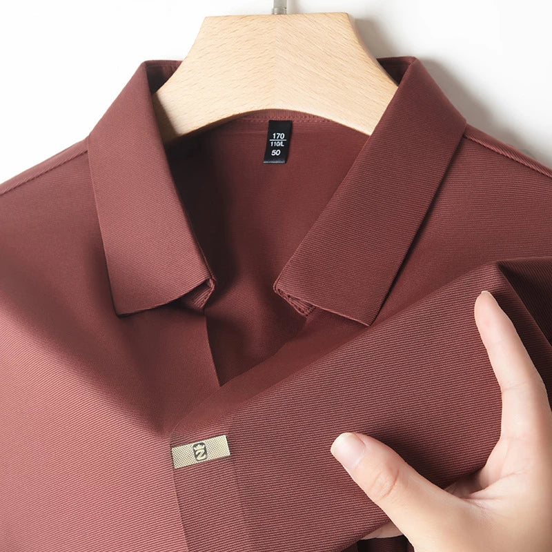 Leo | Polo Elegante con Colletto Aperto e Tessuto Ultra-Traspirante