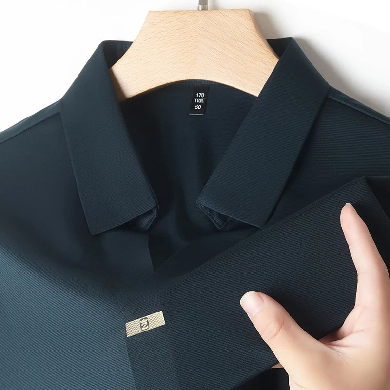 Leo | Polo Elegante con Colletto Aperto e Tessuto Ultra-Traspirante