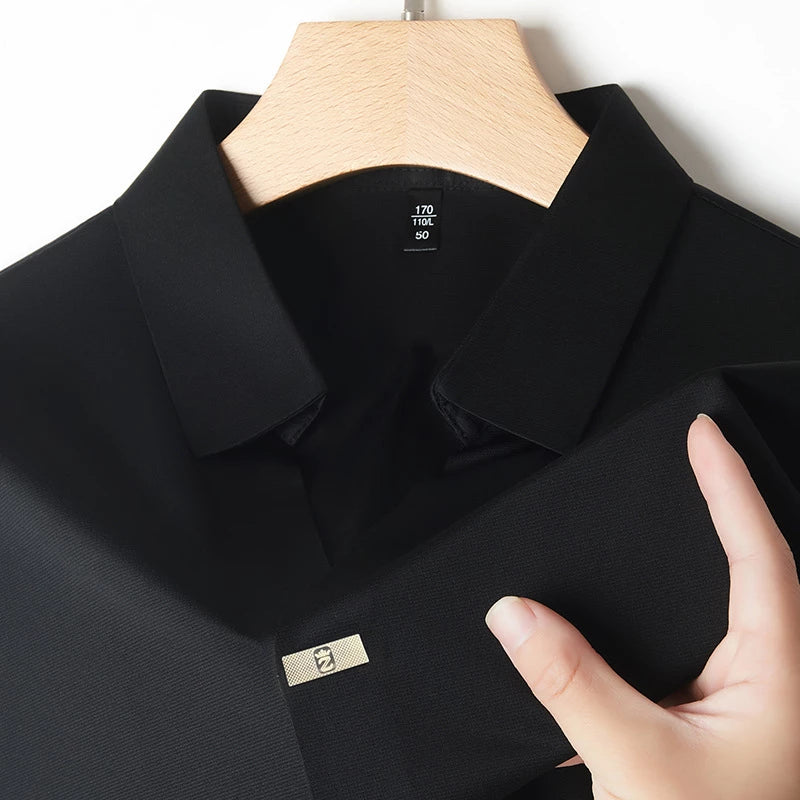 Leo | Polo Elegante con Colletto Aperto e Tessuto Ultra-Traspirante