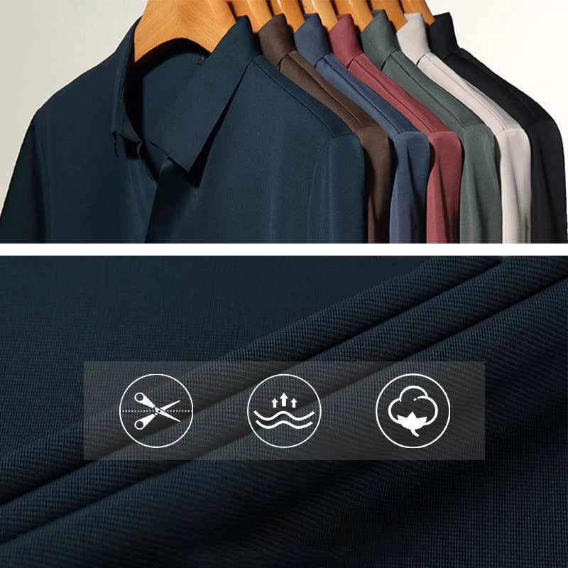 Leo | Polo Elegante con Colletto Aperto e Tessuto Ultra-Traspirante