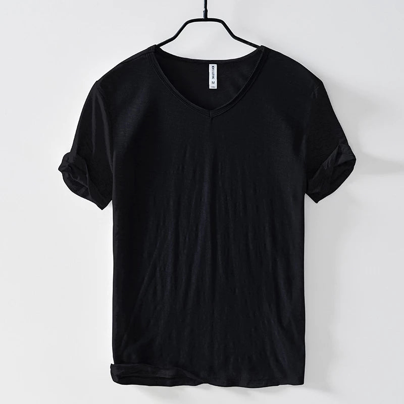 Milo | T-Shirt con scollo a V in cotone morbido