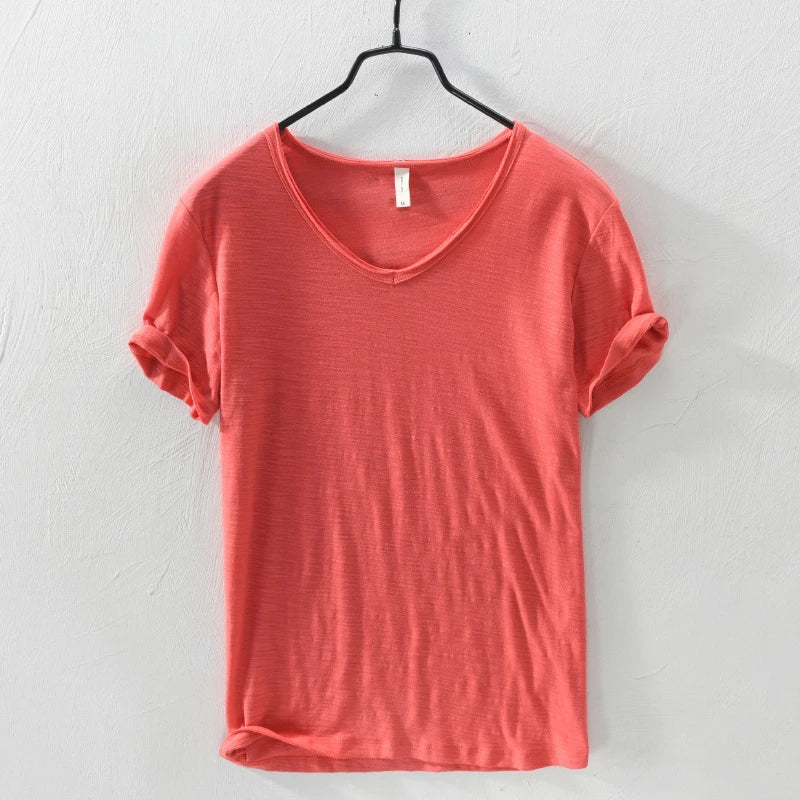 Milo | T-Shirt con scollo a V in cotone morbido