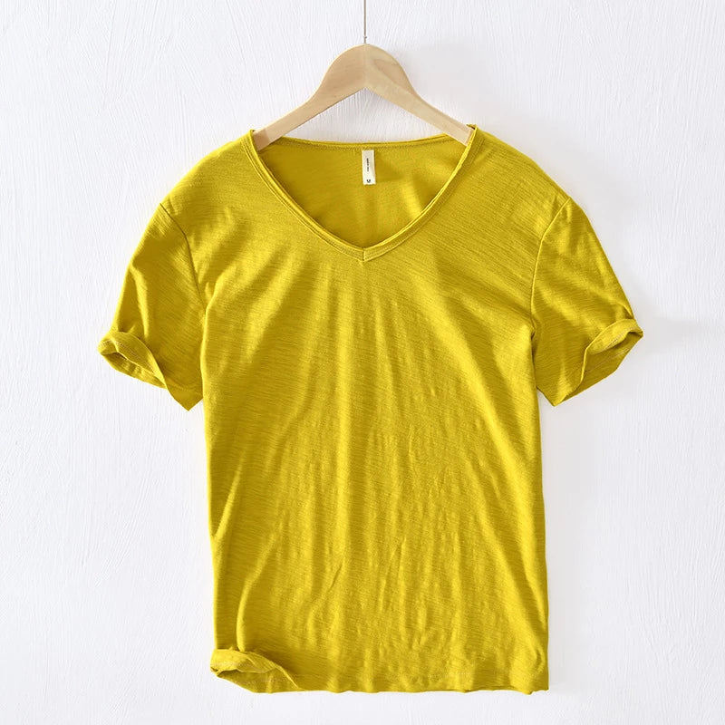 Milo | T-Shirt con scollo a V in cotone morbido